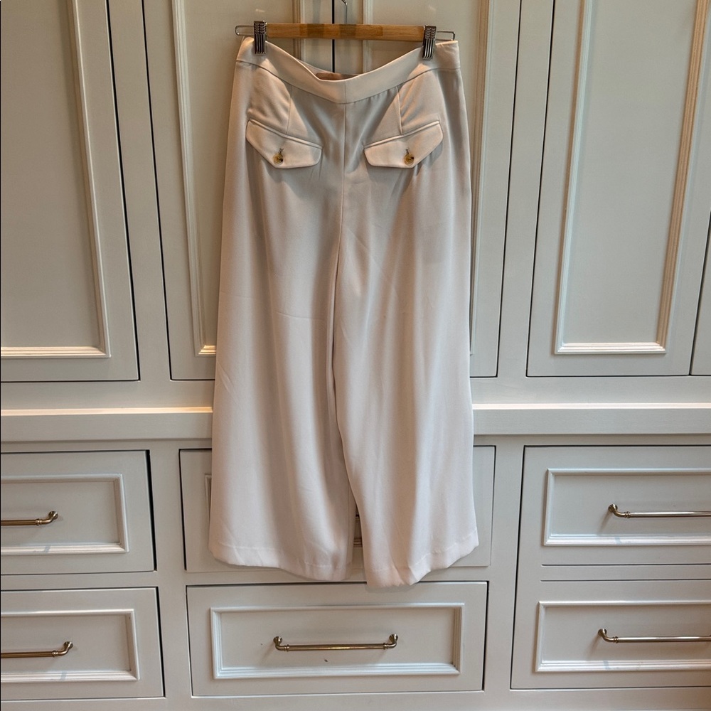 Vince high-waisted tailored culotte in sandstone - Picture 3 of 10